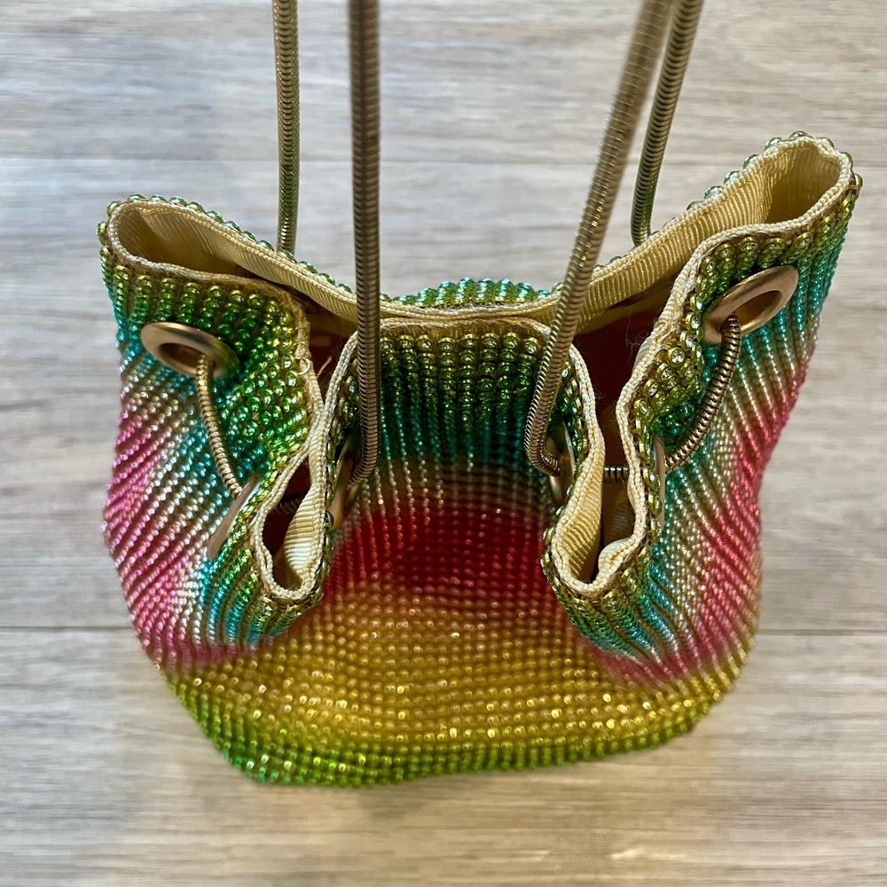 Rainbow Rhinestone Pouch Bag - Picture 4 of 13